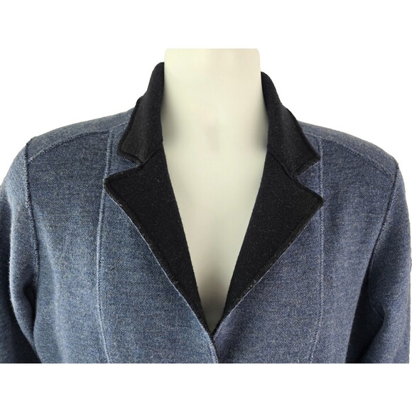 Maurizio Baldassari Brera Reversible Knit Wool Swacket Blazer Cardigan 52 M - Picture 15 of 16